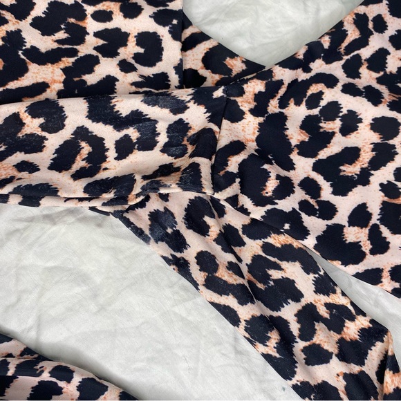 Wrap Around Shein Cheeky High Waist Bikini Women’s Large Cheetah Leopard Print - Picture 3 of 8